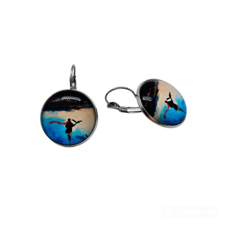 earrings silver steel lonely person1